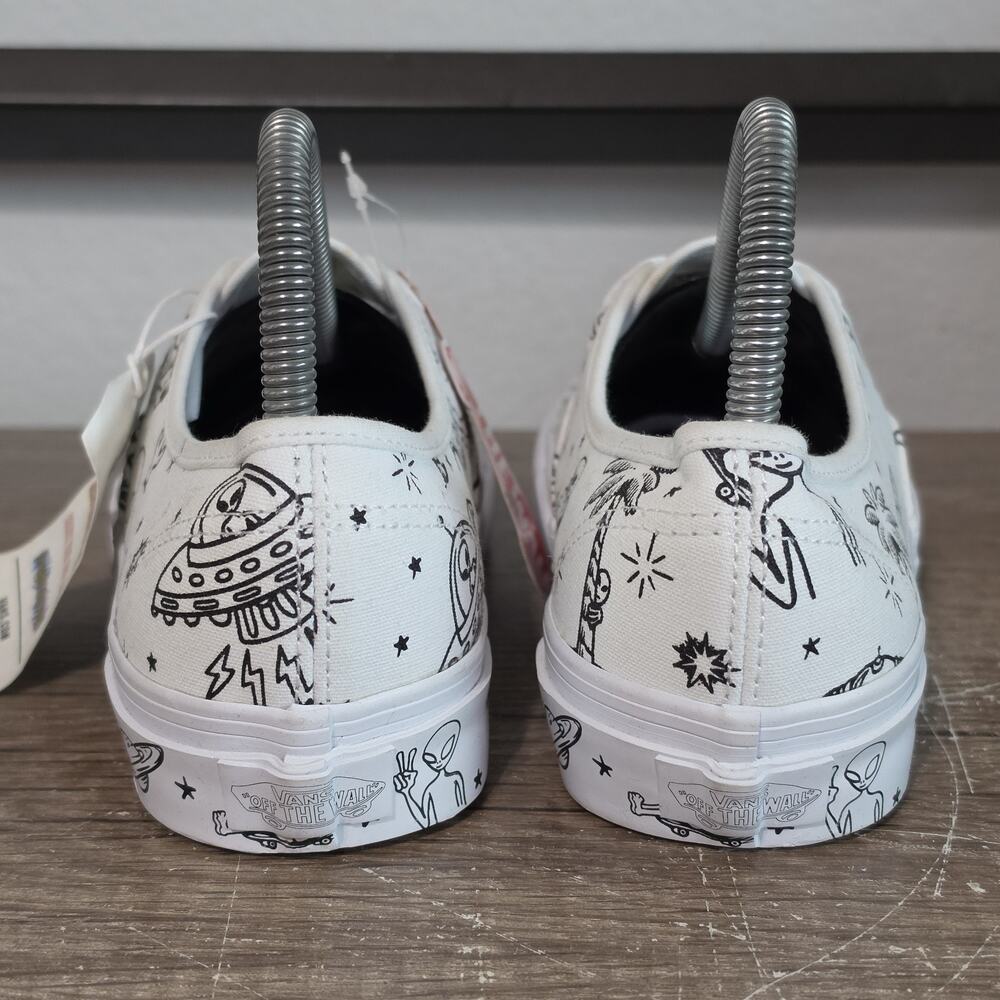 Vans Authentic Unidentified U-Paint Women's Skate Shoes Sneakers Size 7 White - Picture 4 of 11